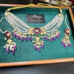 ANNURA PURPLE THAPPA KUNDAN JEWELLERY SET