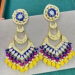 HADIYA THAPPA KUNDAN GOLDPLATED EARRINGS