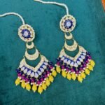 HADIYA THAPPA KUNDAN GOLDPLATED EARRINGS - Image 2