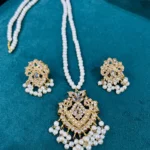 OMAL WHITE ZIRCON SHORT MALA SET