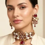 BAREERA RUBY TURKISH STYLE JEWELLERY SET
