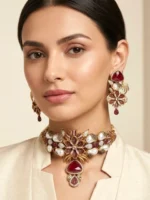 BAREERA RUBY TURKISH STYLE JEWELLERY SET