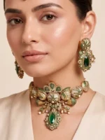 HOORIYA GREEN TURKISH STYLE JEWELLERY SET