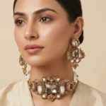 FEHMIDA CHAMPAGNE NECKLACE SET