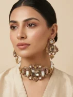 FEHMIDA CHAMPAGNE NECKLACE SET