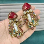 EMANUEL RED MULTI TURKISH STYLE EARRINGS