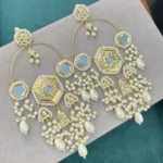 ROOP PEARL THAPPA KUNDAN GOLDPLATED CHANDBALIS