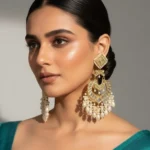 SUHAAS THAPPA KUNDAN GOLDPLATED EARRINGS