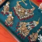 ADEENA MAROON TURKISH STYLE BRIDAL JEWELLERY SET