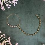 GREEN BEADED NOSERING