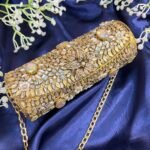 LARAIB 102 CYLINDRICAL KUNDAN CLUTCH