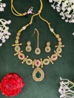 SAPNA MULTI GOLDPLATED JEWELLERY SET - Image 2