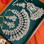 SILVER ZIRCONIA BRIDAL JEWELLERY SET