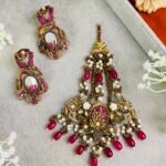 SOHANA GULABI JHOOMER AND EARRINGS SET