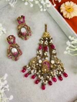 SOHANA GULABI JHOOMER AND EARRINGS SET