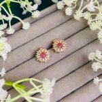 TANIA GULABI ZIRCON STUDS