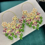 ANITA CHAITAM GREEN THAPPA KUNDAN EARRINGS