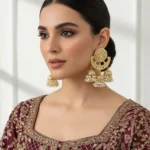 HINUM THAPPA KUNDAN GOLDPLATED EARRINGS