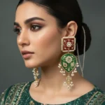 NOOR JAHAN THAPPA KUNDAN GOLDPLATED EARRINGS