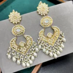NYRA ZIRCON THAPPA KUNDAN GOLDPLATED EARRINGS