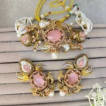 DURAIYA BABYPINK TURKISH STYLE NECKLACE SET