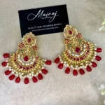 FARISA RUBY CHANDBALI EARRINGS