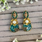 HUMA TEAL TURKISH STYLE EARRINGS