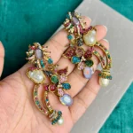 BEENA MAUVE MULTI TURKISH STYLE EARRINGS