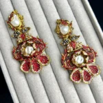FARYAL RED TURKISH STYLE EARRINGS