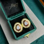 MAGESTIC POLKI RUBY STUDS WITH SUEDE BOX