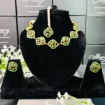 AANYA GREEN GOLDPLATED CHOKAR SET