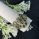 TULIP GREEN OPENABLE KANGAN- MEDIUM SIZE