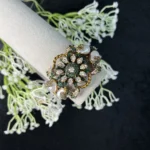 MOONFLOWER GREEN OPENABLE KANGAN- MEDIUM SIZE